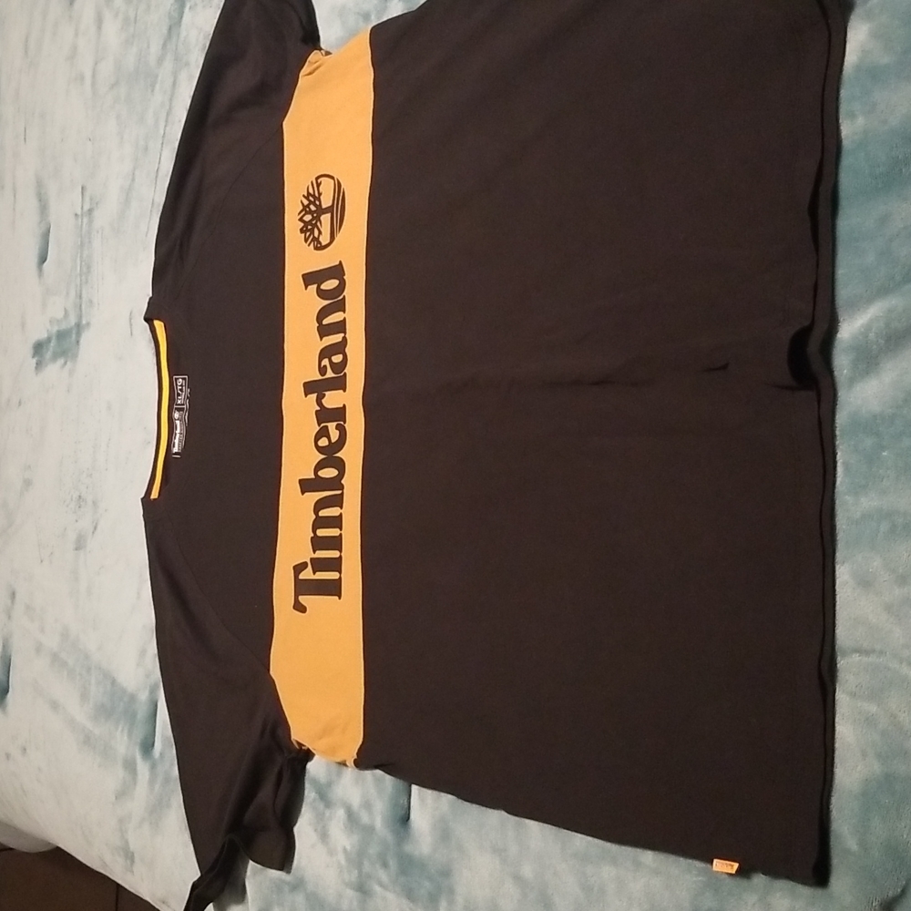 Timberand mens new cut and sew shirt. Size x large. Black and brown